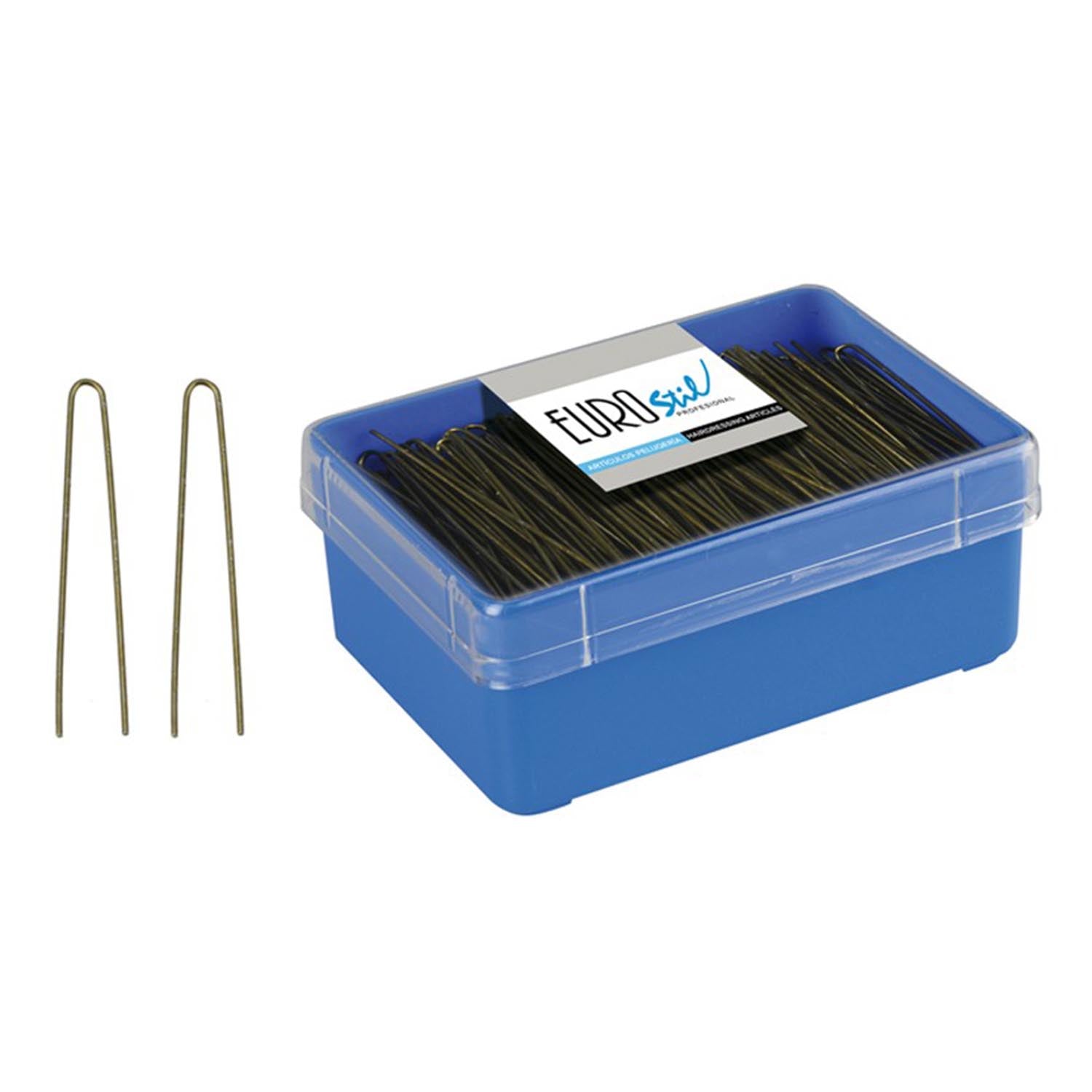 Eurostil Moño Lisa Horquillas Negras Caja 1Un